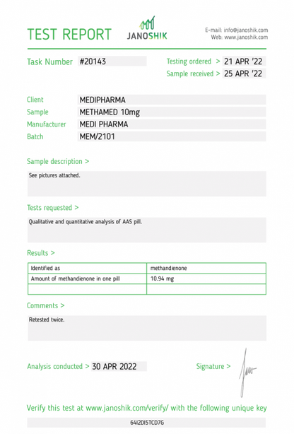 MEDTHAMED 10 (Dianabol)